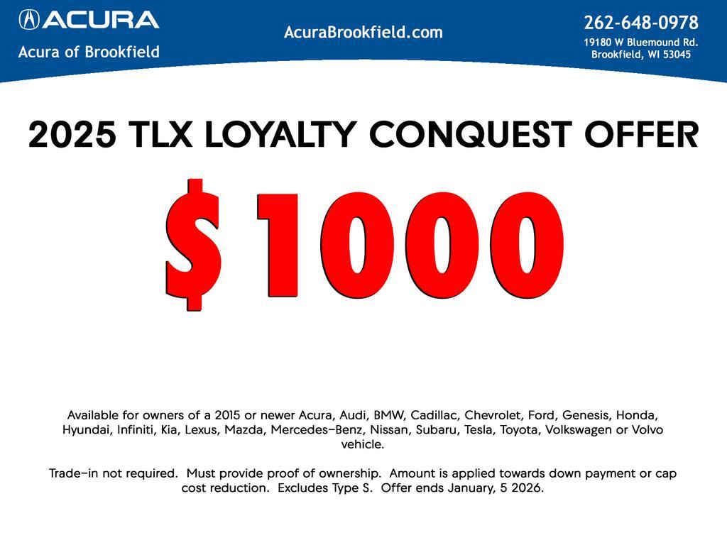 new 2025 Acura TLX car, priced at $52,195