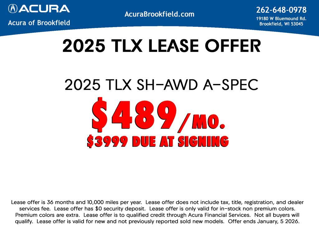new 2025 Acura TLX car, priced at $52,195