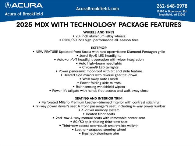 new 2025 Acura MDX car, priced at $60,750