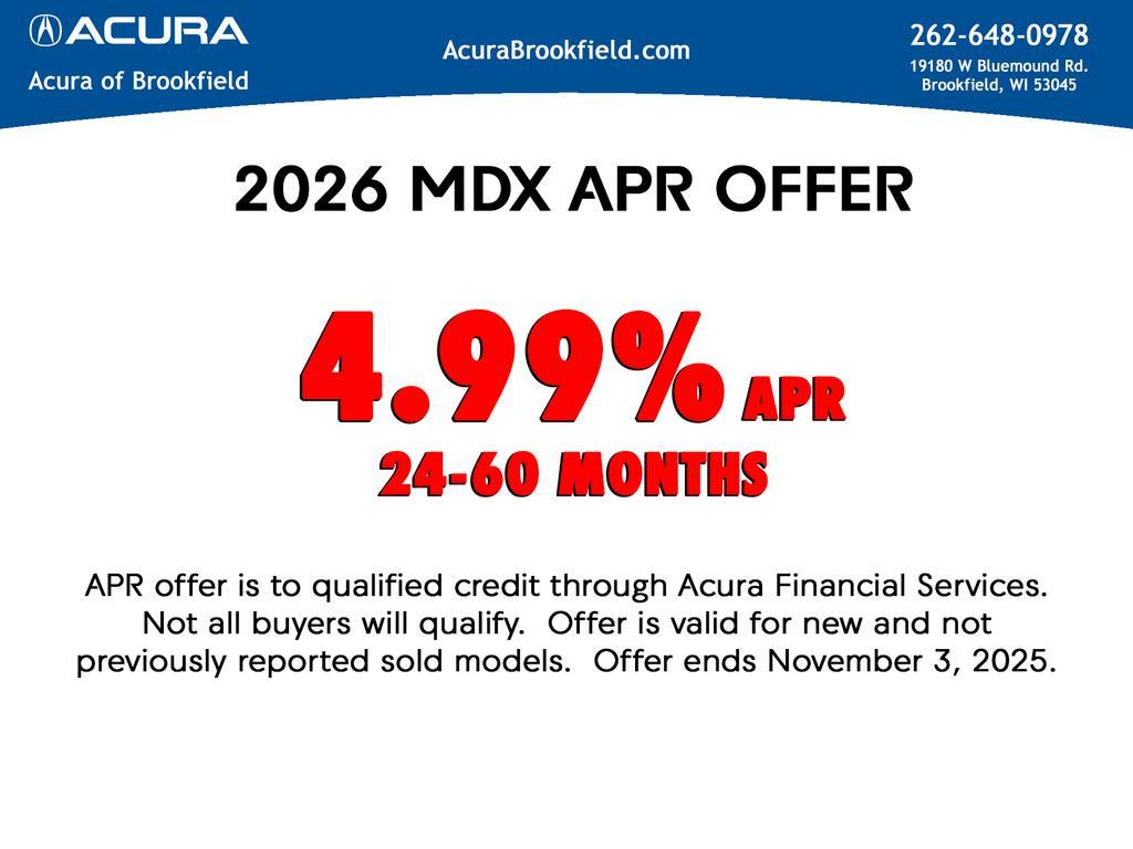 new 2026 Acura MDX car, priced at $55,950