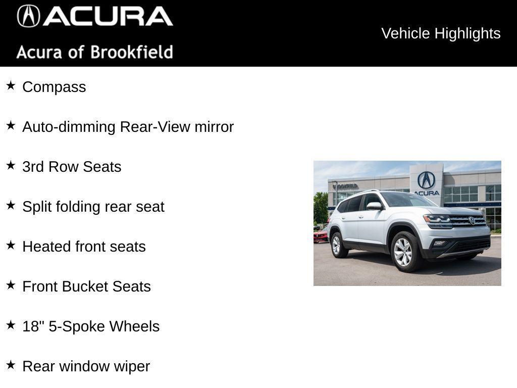 used 2019 Volkswagen Atlas car, priced at $20,588