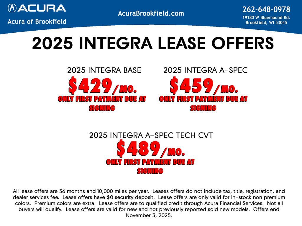 new 2025 Acura Integra car, priced at $34,195