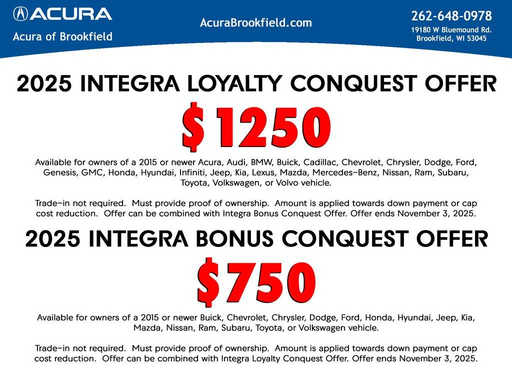 new 2025 Acura Integra car, priced at $34,195