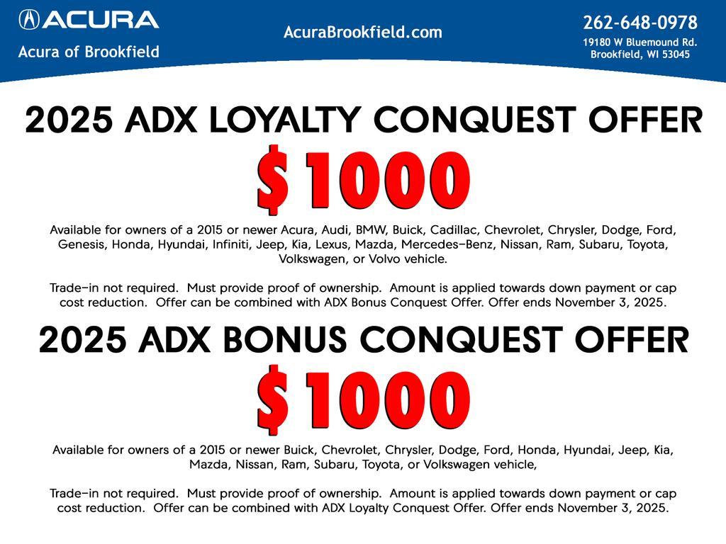 new 2025 Acura ADX car, priced at $38,350