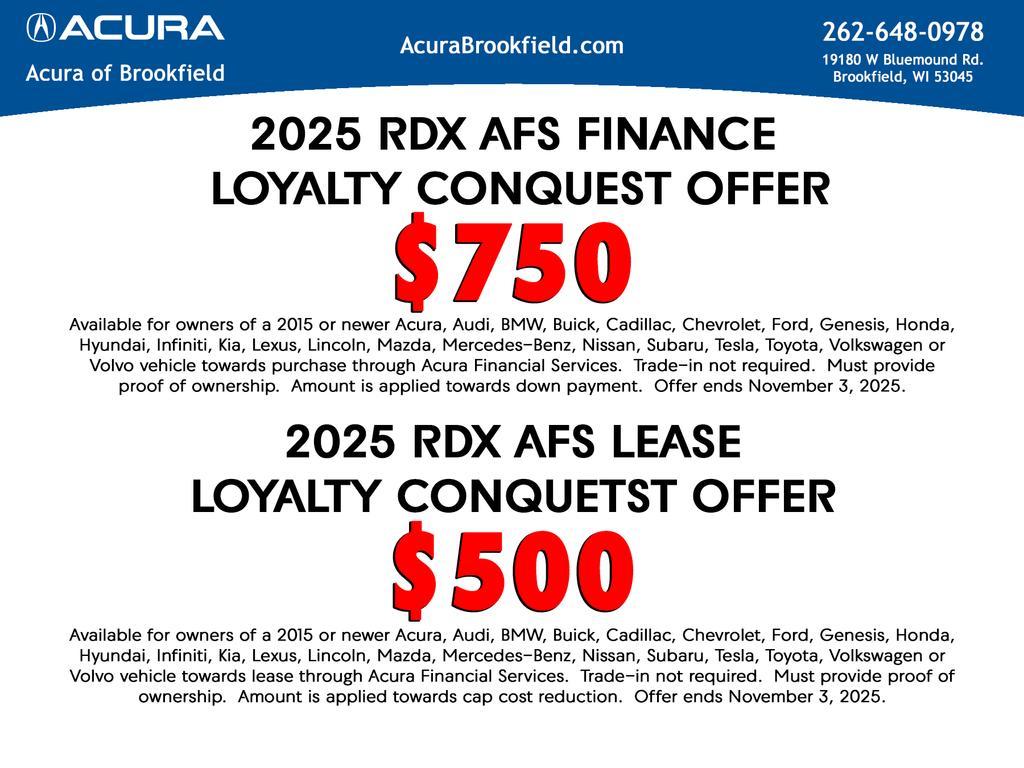 new 2025 Acura RDX car, priced at $49,250