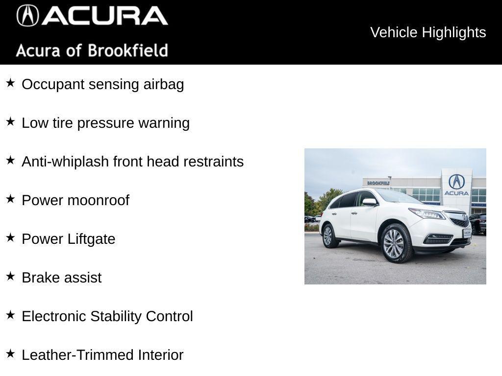 used 2015 Acura MDX car, priced at $16,900