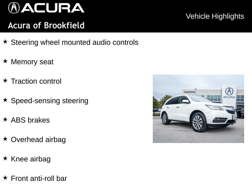 used 2015 Acura MDX car, priced at $16,900
