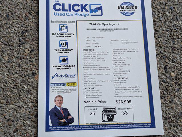 used 2024 Kia Sportage car, priced at $26,999