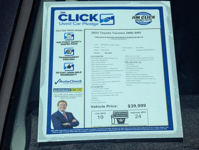 used 2023 Toyota Tacoma car, priced at $39,999