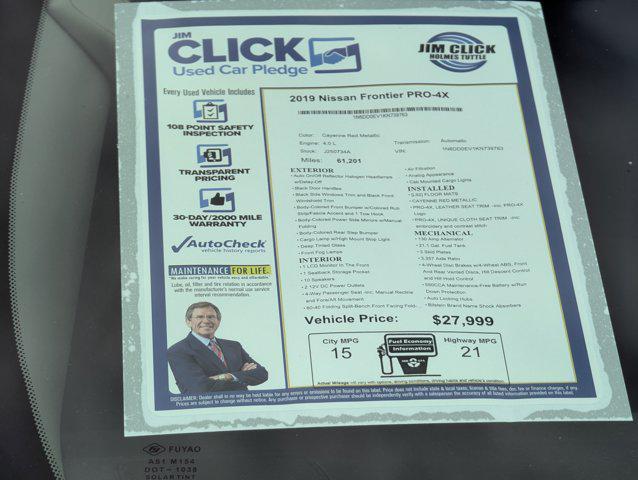 used 2019 Nissan Frontier car, priced at $27,999