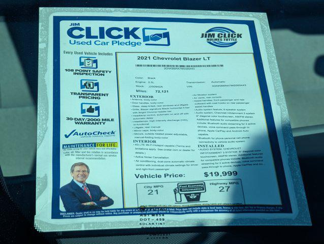used 2021 Chevrolet Blazer car, priced at $19,499