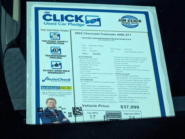 used 2022 Chevrolet Colorado car, priced at $36,999
