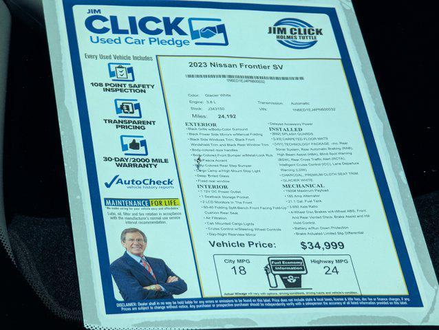 used 2023 Nissan Frontier car, priced at $31,499