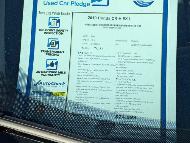 used 2019 Honda CR-V car, priced at $23,999