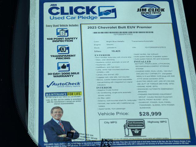 used 2023 Chevrolet Bolt EUV car, priced at $28,999