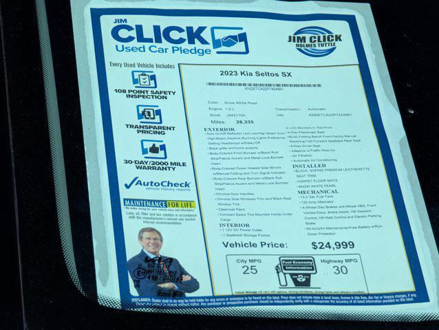 used 2023 Kia Seltos car, priced at $22,499