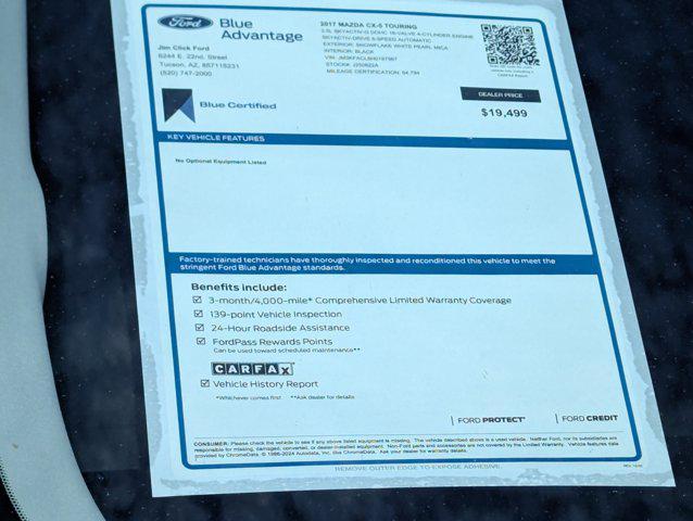 used 2017 Mazda CX-5 car, priced at $18,999