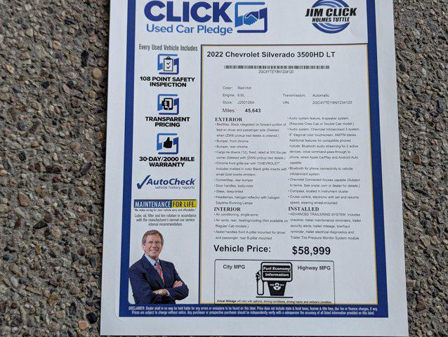 used 2022 Chevrolet Silverado 3500 car, priced at $58,999