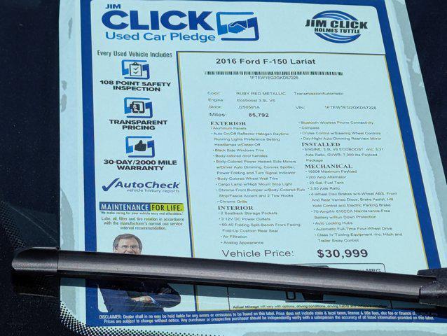 used 2016 Ford F-150 car, priced at $30,999