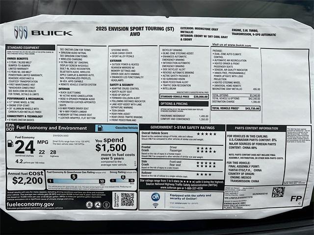 new 2025 Buick Envision car, priced at $38,234