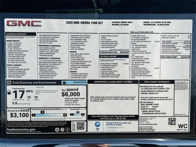 new 2025 GMC Sierra 1500 car, priced at $59,944