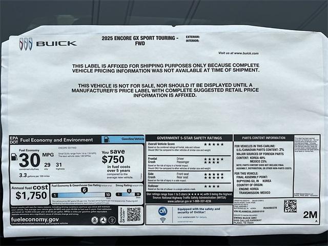 new 2025 Buick Encore GX car, priced at $25,029