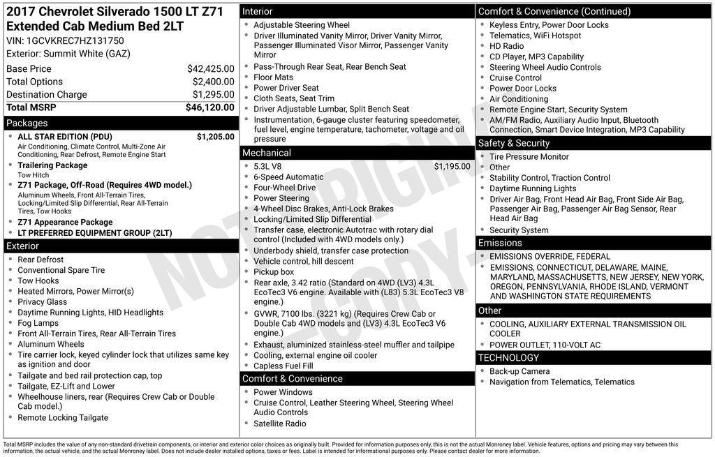 used 2017 Chevrolet Silverado 1500 car, priced at $20,495