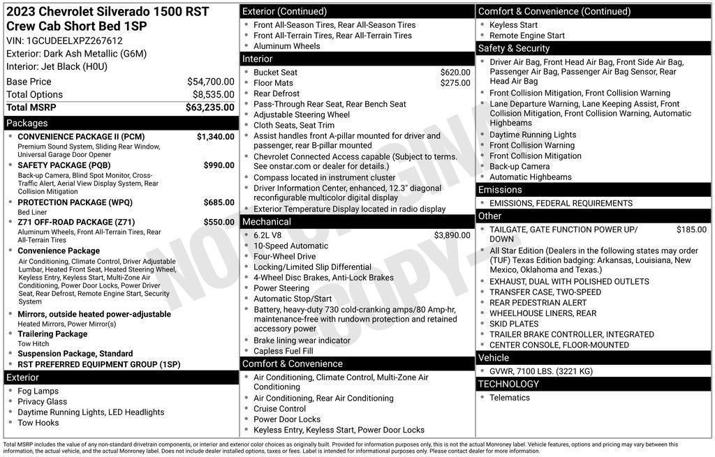 used 2023 Chevrolet Silverado 1500 car, priced at $74,995