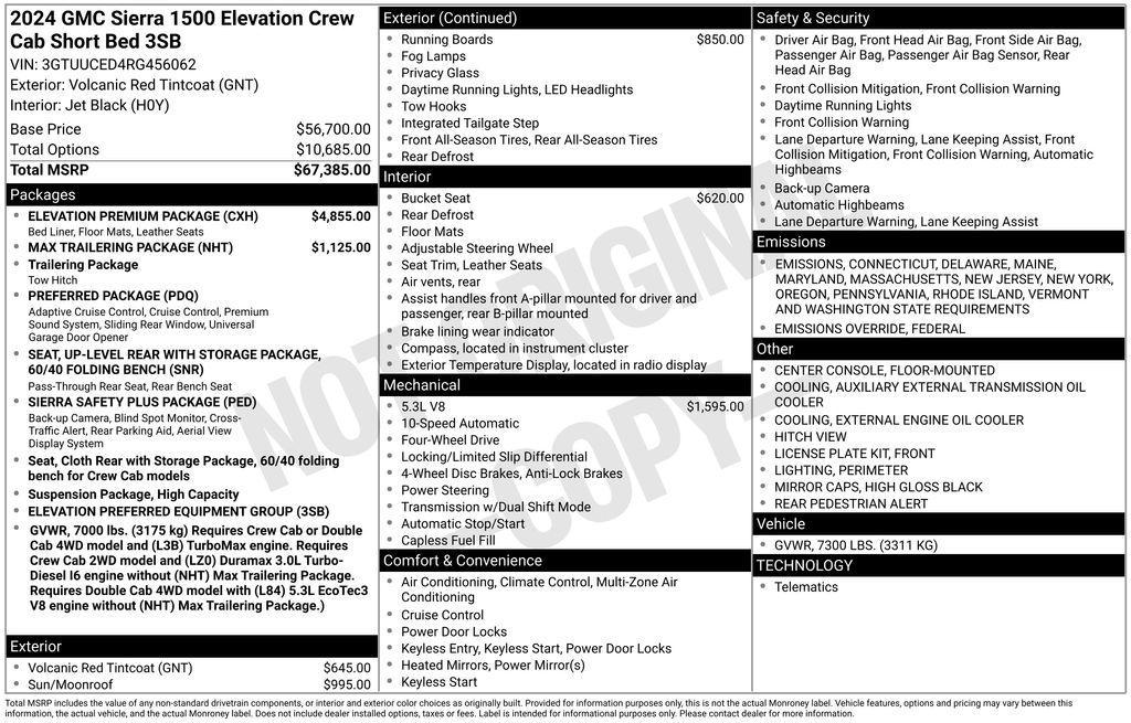 used 2024 GMC Sierra 1500 car, priced at $60,995