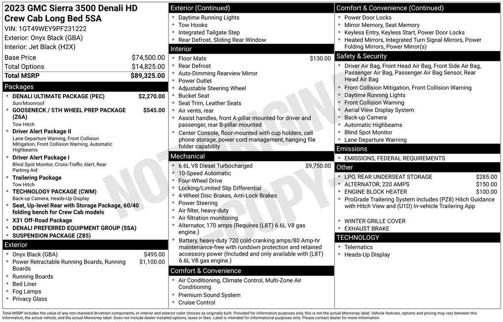 used 2023 GMC Sierra 3500 car, priced at $61,995