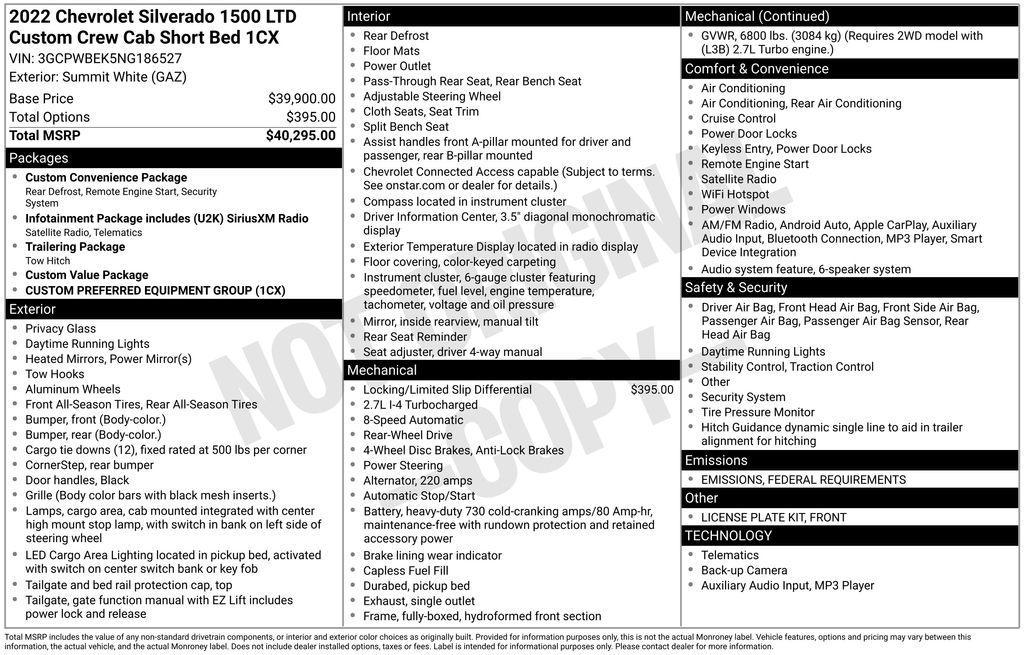 used 2022 Chevrolet Silverado 1500 Limited car, priced at $31,000