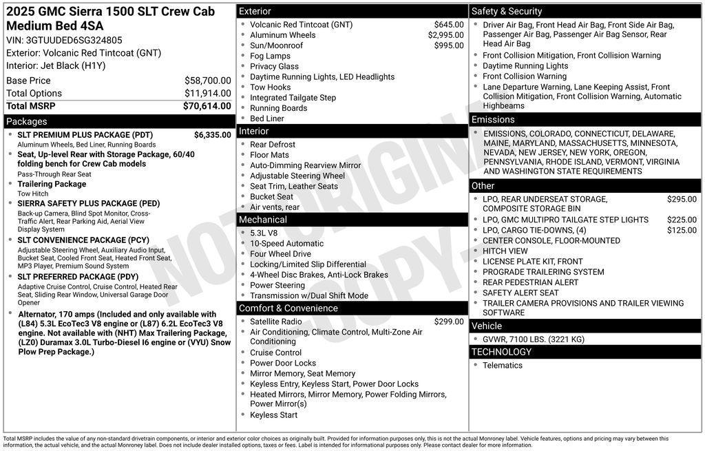 new 2025 GMC Sierra 1500 car, priced at $66,959