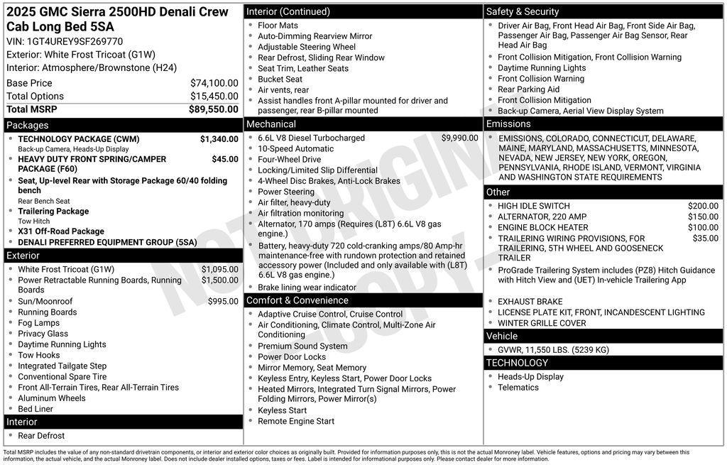 new 2025 GMC Sierra 2500 car, priced at $89,295