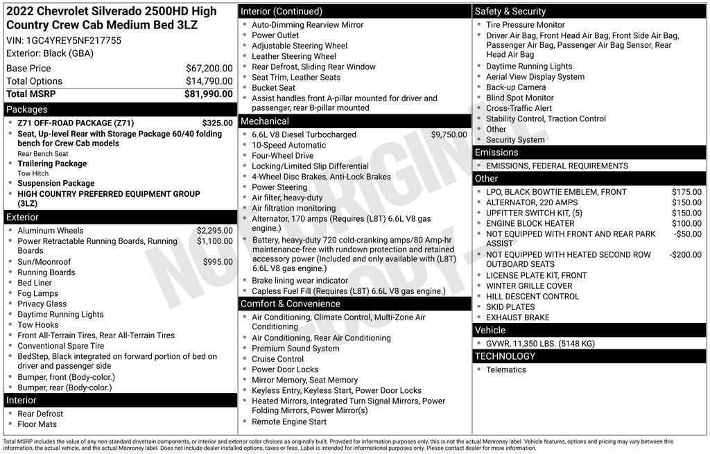 used 2022 Chevrolet Silverado 2500 car, priced at $63,777