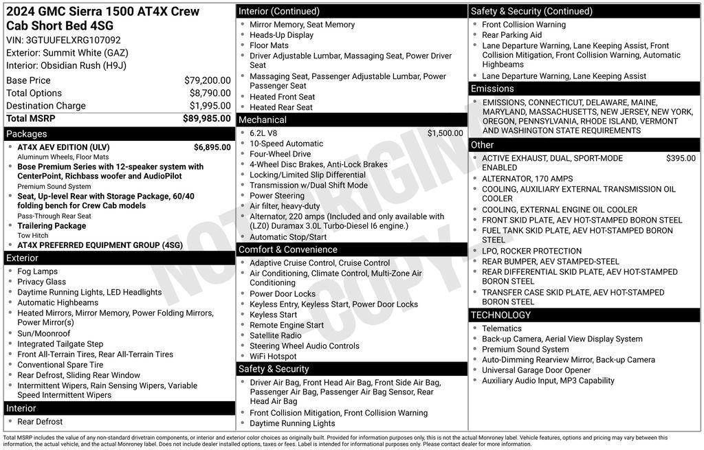 new 2024 GMC Sierra 1500 car, priced at $77,103