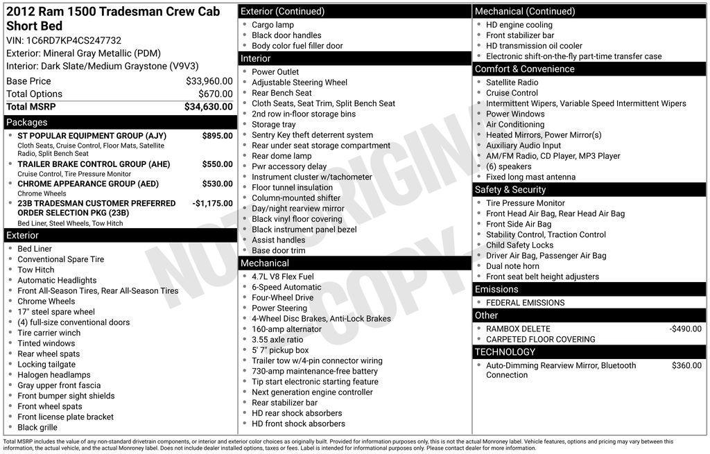 used 2012 Ram 1500 car