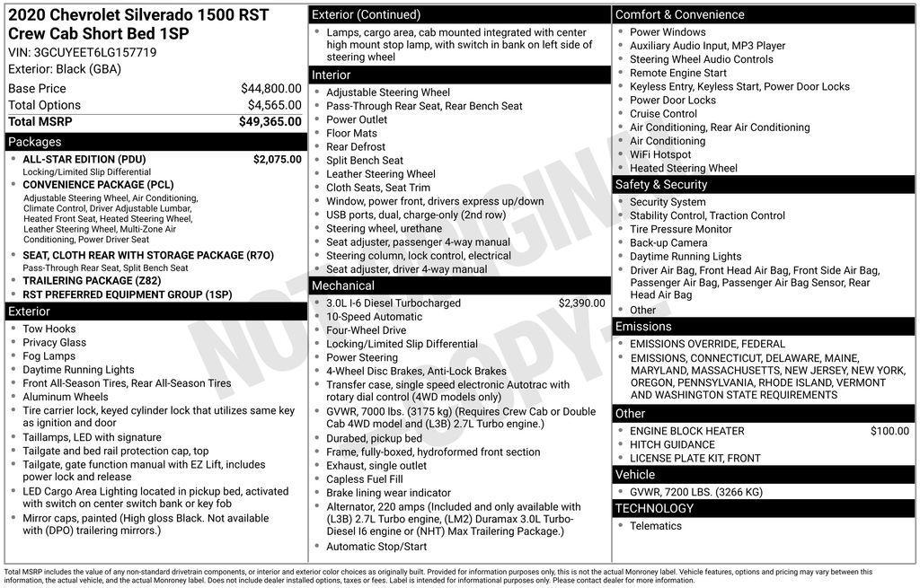used 2020 Chevrolet Silverado 1500 car, priced at $32,439