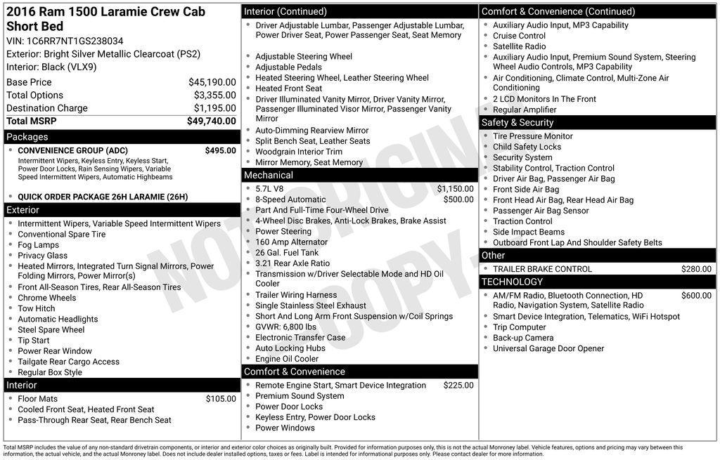 used 2016 Ram 1500 car, priced at $21,997