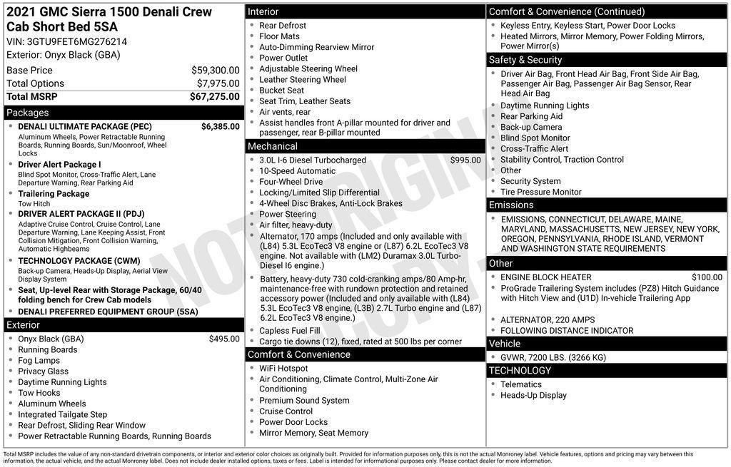 used 2021 GMC Sierra 1500 car, priced at $45,800
