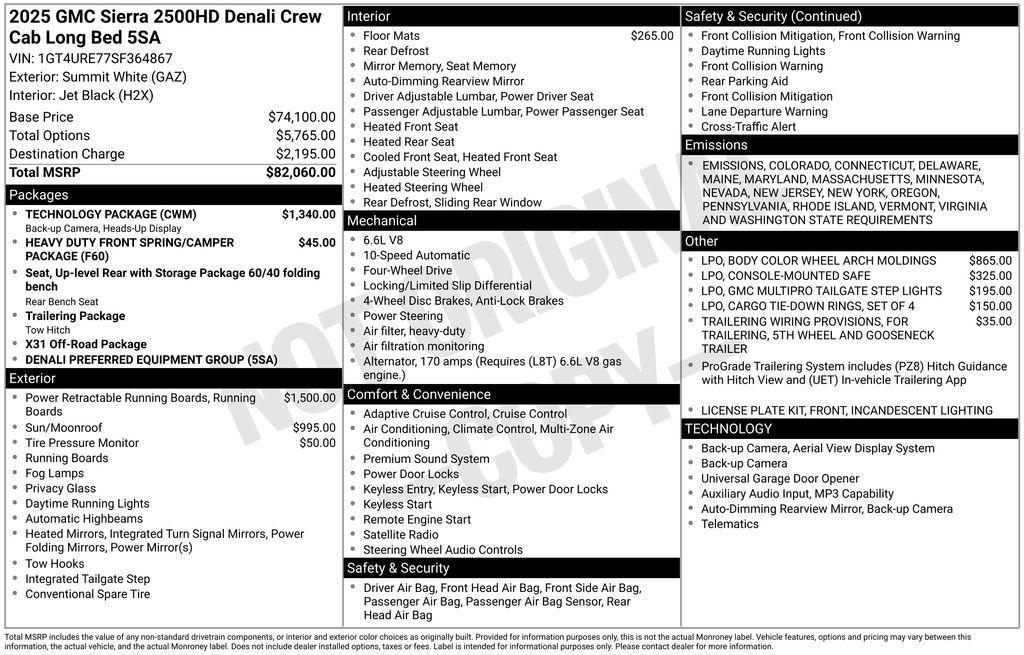 new 2025 GMC Sierra 2500 car, priced at $68,572