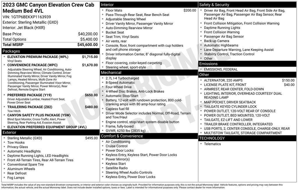 used 2023 GMC Canyon car, priced at $39,959