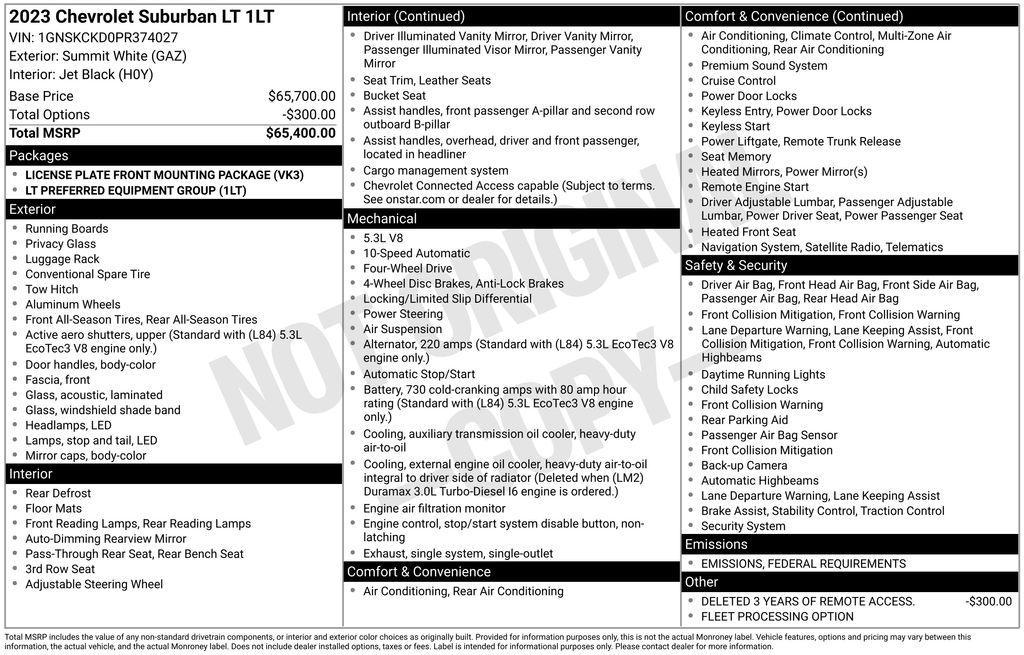 used 2023 Chevrolet Suburban car, priced at $45,995