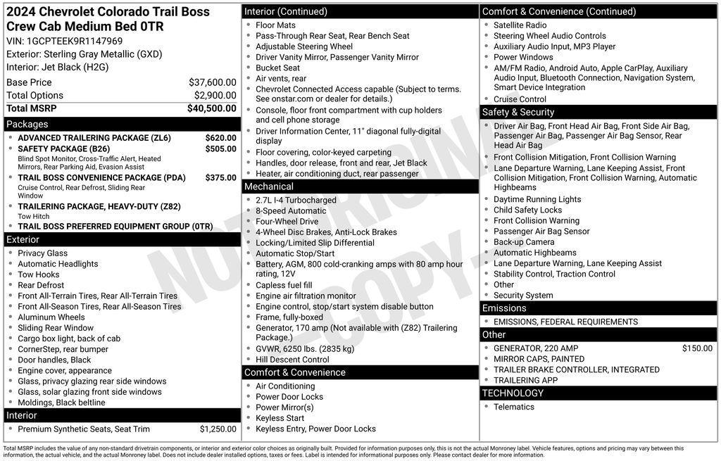 used 2024 Chevrolet Colorado car, priced at $41,995