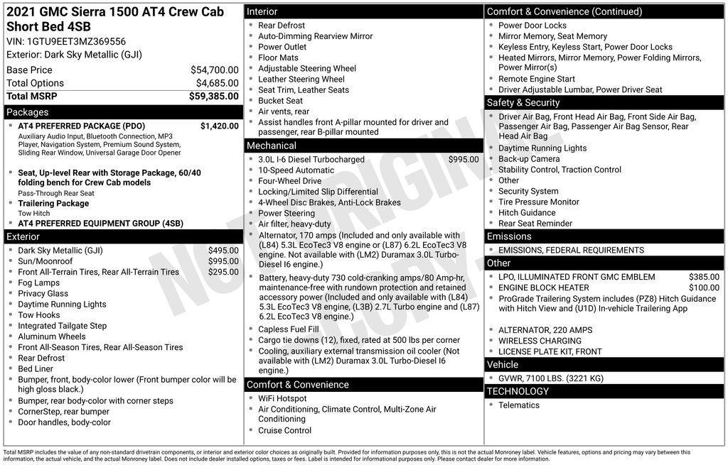 used 2021 GMC Sierra 1500 car, priced at $39,995