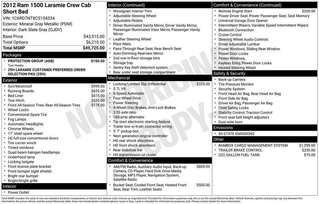 used 2012 Ram 1500 car
