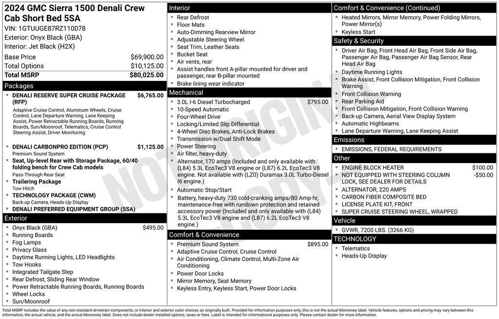 used 2024 GMC Sierra 1500 car, priced at $60,995