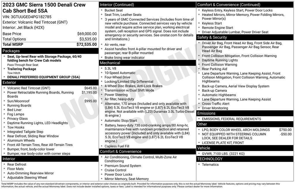 used 2023 GMC Sierra 1500 car, priced at $62,995