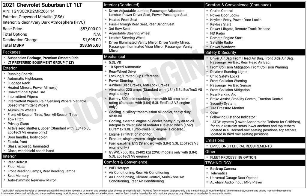 used 2021 Chevrolet Suburban car, priced at $40,995