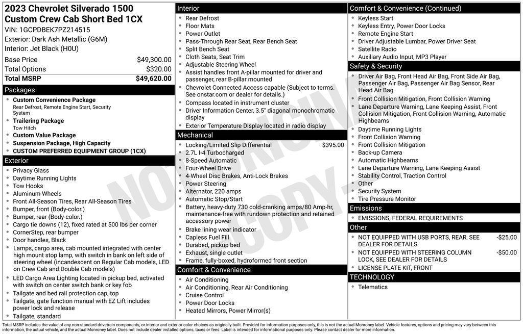 used 2023 Chevrolet Silverado 1500 car, priced at $36,995