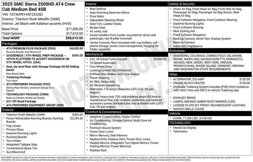 new 2025 GMC Sierra 2500 car, priced at $87,560